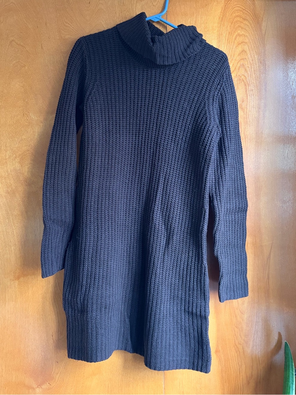 J. Jill Brown Cotton/Wool Turtleneck Knit Sweater Dress